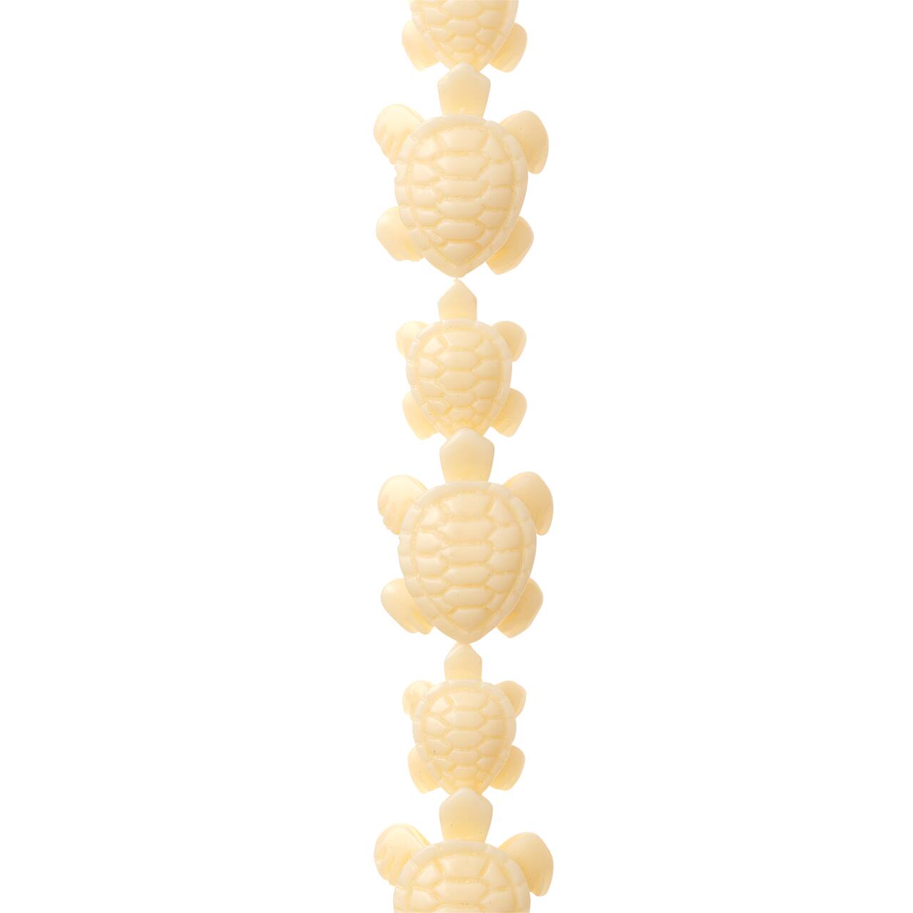 12 Pack: Cream Reconstituted Quartzite Turtle Beads by Bead Landing™